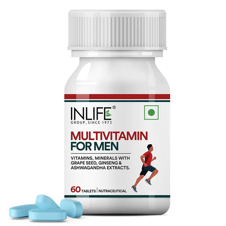 Inlife Multivitamin and Minerals Tablets for Men | Ashwagandha, Ginseng, Grape Seed Extract