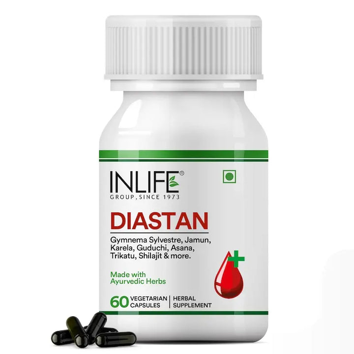 INLIFE Diastan Diabetes Care Ayurvedic Supplement - 60 Vegetarian Capsules