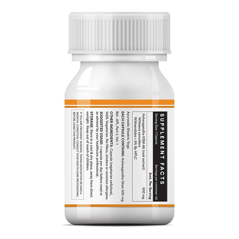 Inlife Ashwagandha KSM - 66 with Withanolides (More than 5%) | Veg Capsules - Inlife Pharma Private Limited