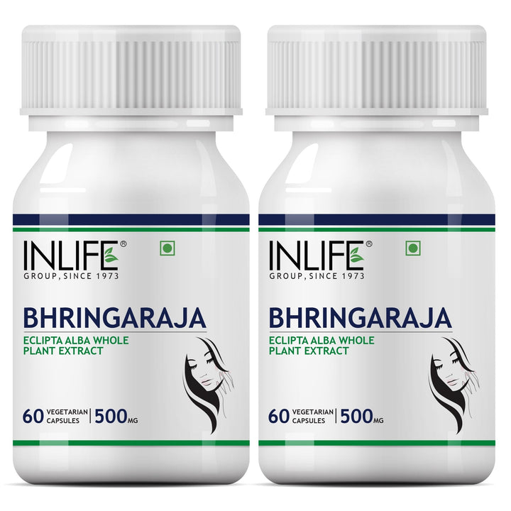 INLIFE Bhringraj Extract Supplement for Hair, 500mg - INLIFE Healthcare (International)