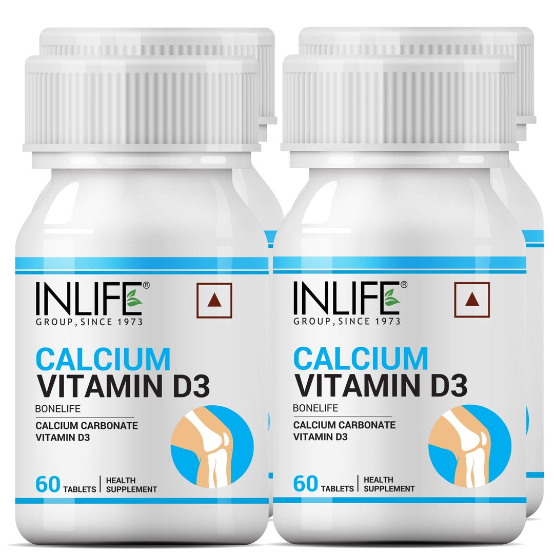 INLIFE Calcium 500 mg Vitamin D3 400 IU Supplement for Men Women - INLIFE Healthcare (International)