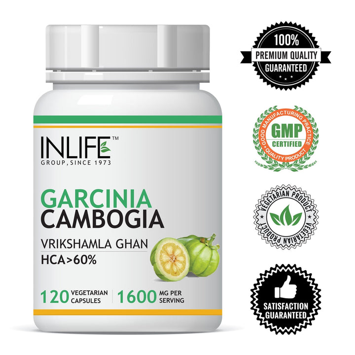 INLIFE Garcinia Cambogia Fruit Extract 60% HCA Supplement, 1600mg - INLIFE Healthcare (International)