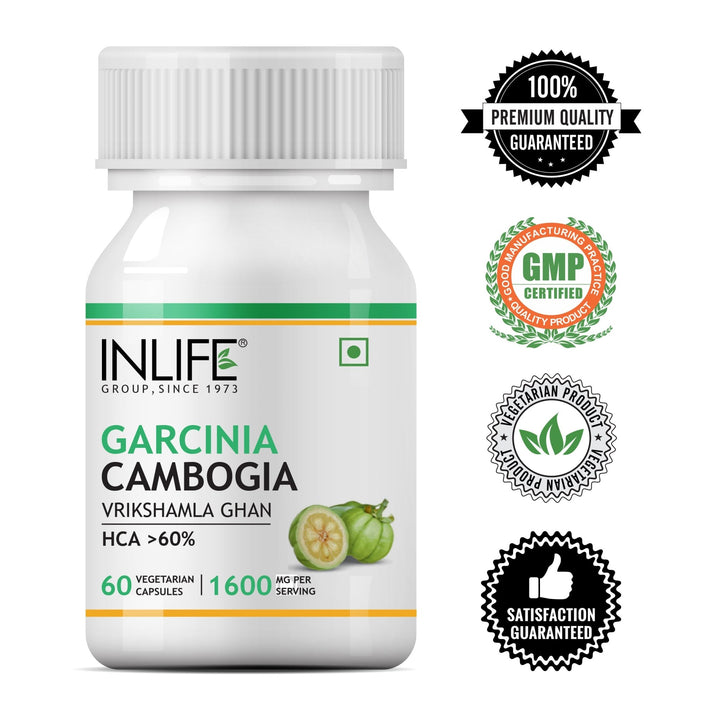 INLIFE Garcinia Cambogia Fruit Extract 60% HCA Supplement, 1600mg - INLIFE Healthcare (International)