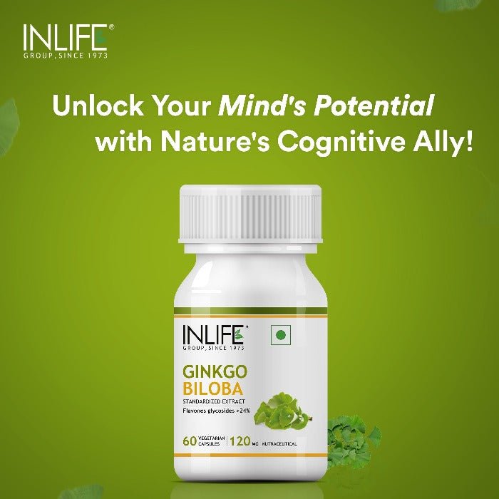 INLIFE Ginkgo Biloba Extract Glycosides > 24%, 120mg - INLIFE Healthcare (International)