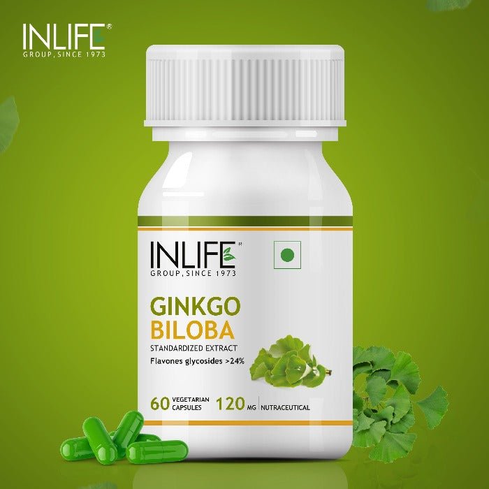 INLIFE Ginkgo Biloba Extract Glycosides > 24%, 120mg - INLIFE Healthcare (International)