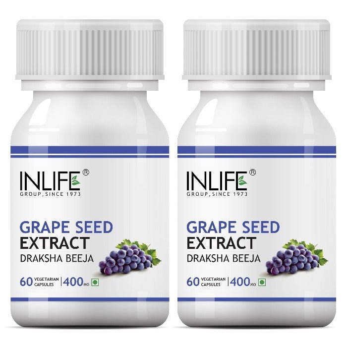 INLIFE Grape Seed Extract (Proanthocyanidins > 95%), 400 mg - INLIFE Healthcare (International)