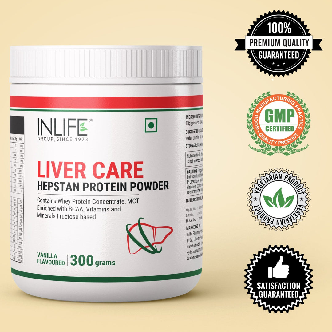 INLIFE Hepstan Liver Care Support Protein Powder Supplement - 300 Grams (Vanilla) - INLIFE Healthcare (International)