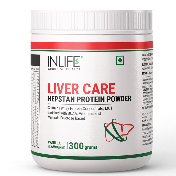 INLIFE Hepstan Liver Care Support Protein Powder Supplement - 300 Grams (Vanilla) - INLIFE Healthcare (International)