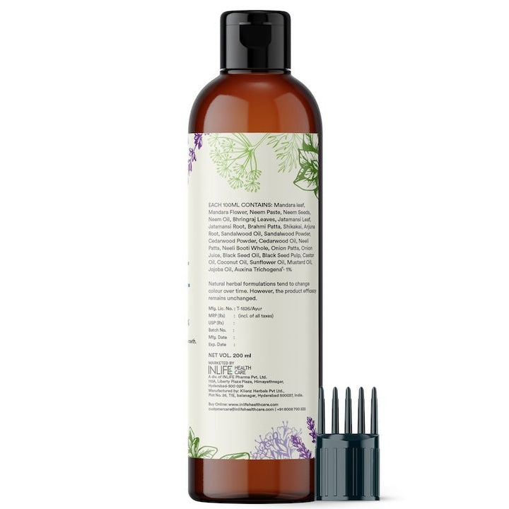 INLIFE Herbal Hair Oil For Deep Nourishment, Paraben Free, 200ml - INLIFE Healthcare (International)