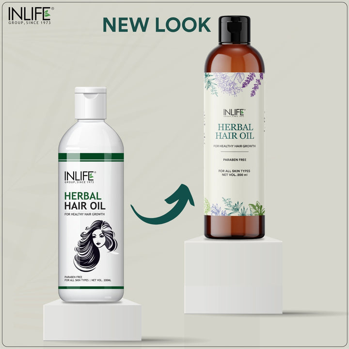 INLIFE Herbal Hair Oil For Deep Nourishment, Paraben Free, 200ml - INLIFE Healthcare (International)