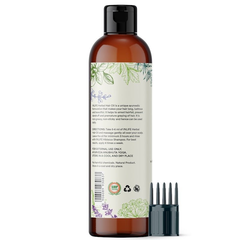 INLIFE Herbal Hair Oil For Deep Nourishment, Paraben Free, 200ml - INLIFE Healthcare (International)