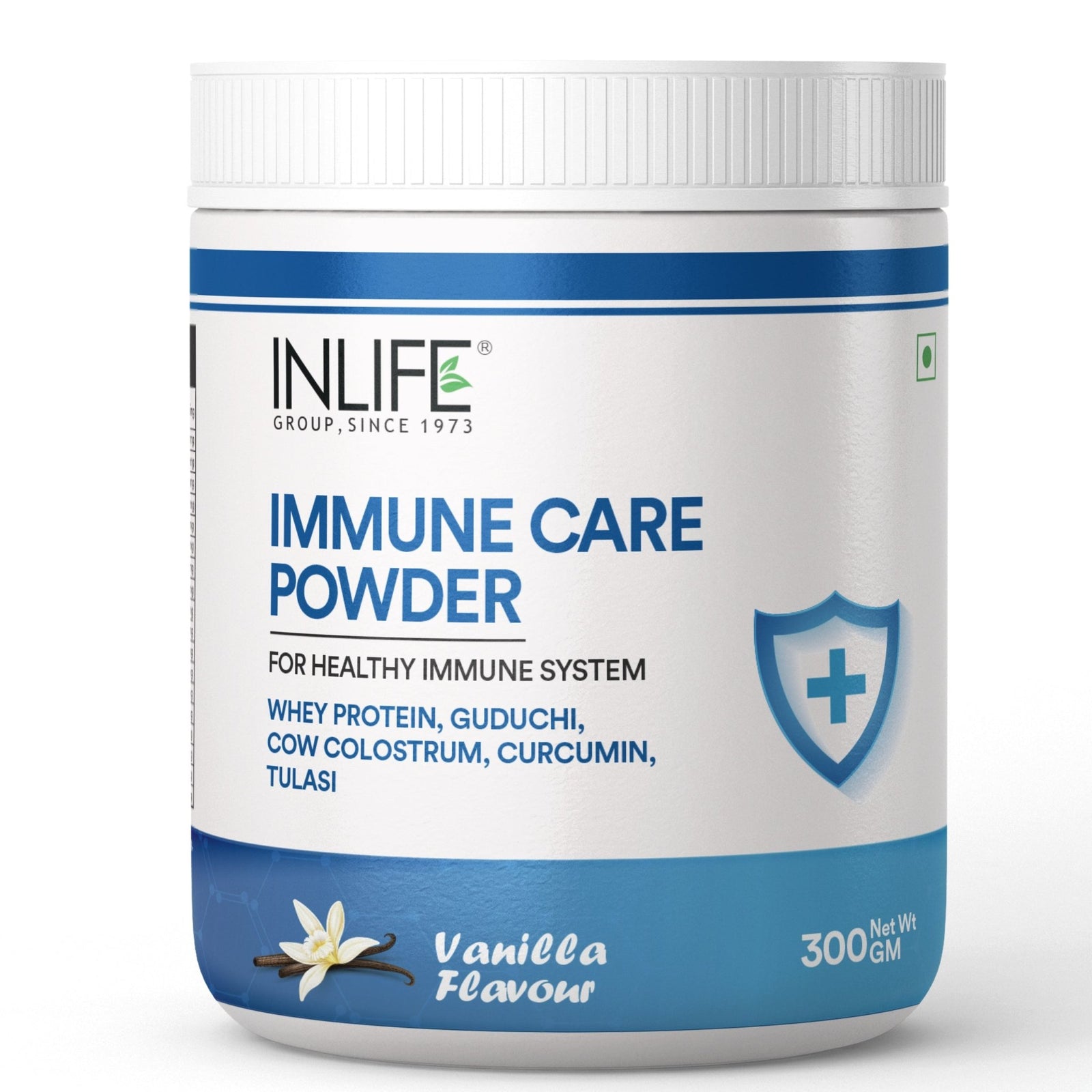 INLIFE Immunity Booster Protein Powder, Whey Protein with Ayurvedic Herbs - 300 g (Vanilla) - INLIFE Healthcare (International)