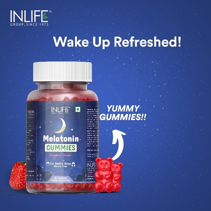 INLIFE Melatonin Gummies 5mg, for Men Women (Strawberry) - INLIFE Healthcare (International)