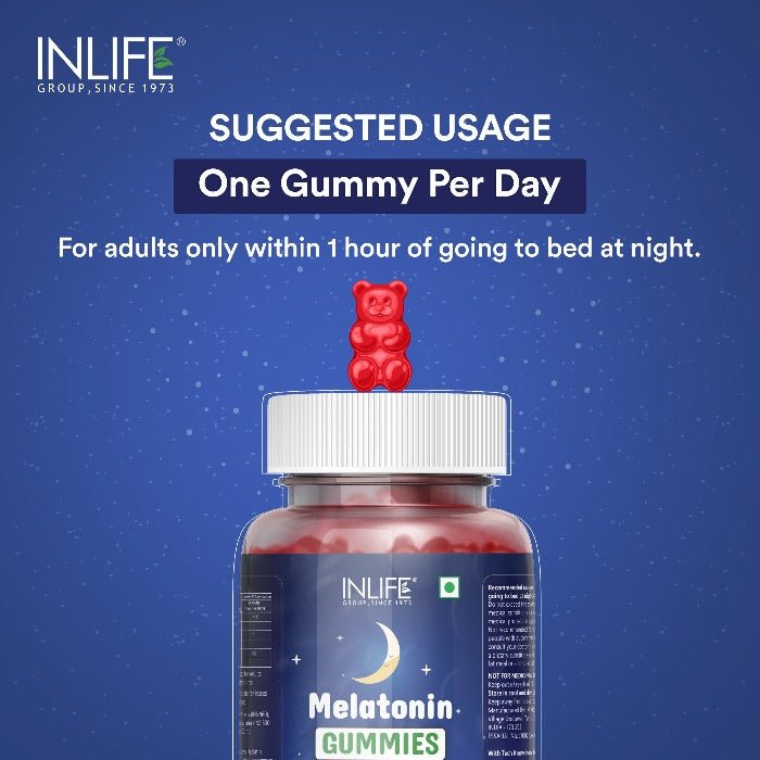 INLIFE Melatonin Gummies 5mg, for Men Women (Strawberry) - INLIFE Healthcare (International)