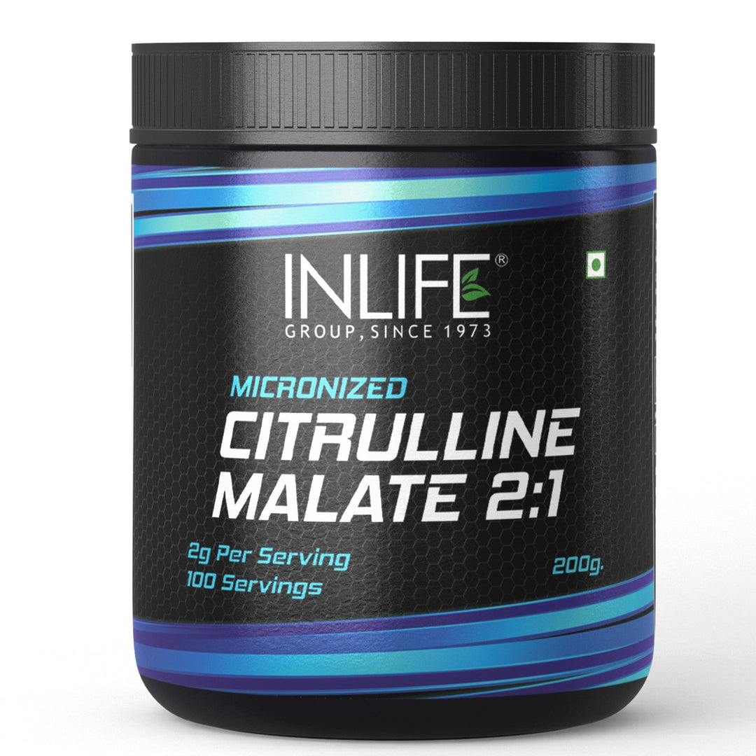 INLIFE Micronized Citrulline Malate Powder 2:1 Supplement - 200 grams (Unflavoured) - INLIFE Healthcare (International)