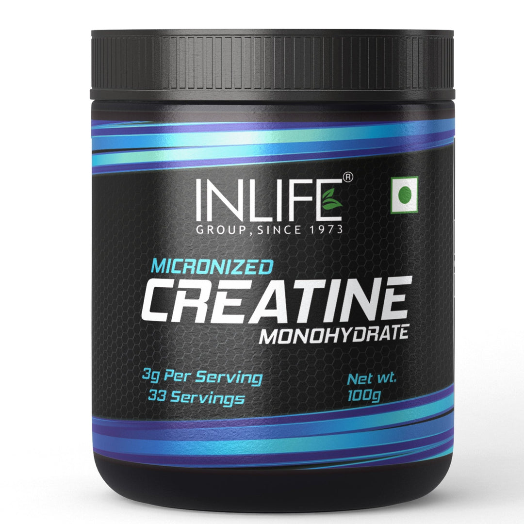 INLIFE Micronized Creatine Monohydrate Powder Supplement - 100 grams (Unflavoured) - INLIFE Healthcare (International)