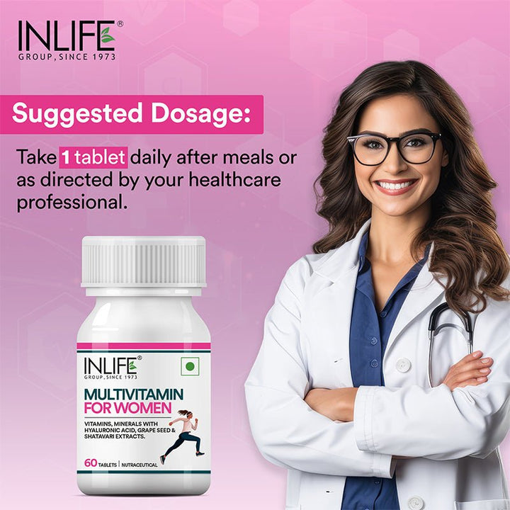 Inlife Multivitamin and Mineral for Women - 60 Tablets | Vegetarian - Inlife Pharma Private Limited