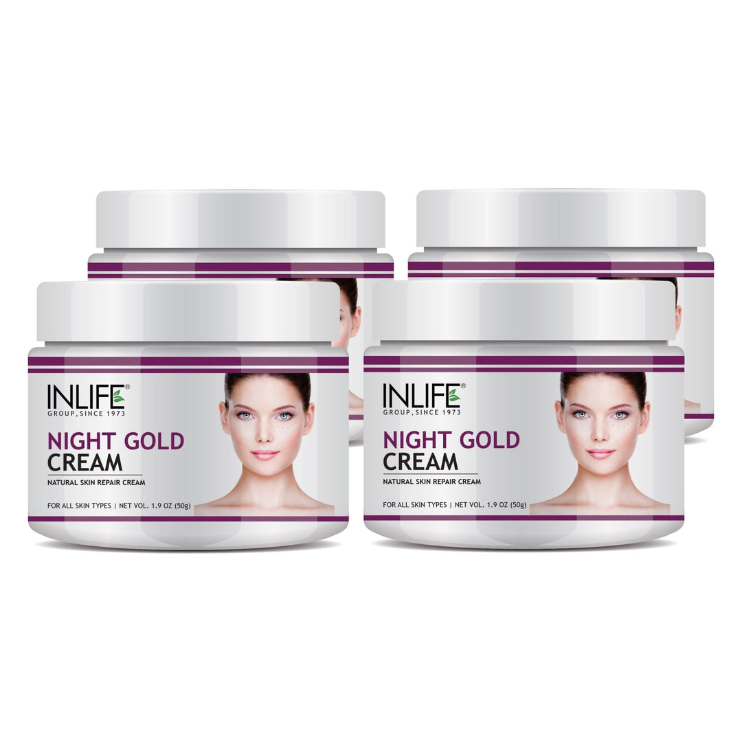 INLIFE Natural Night Gold Cream, Skin Repair, Anti Aging, 50g - INLIFE Healthcare (International)