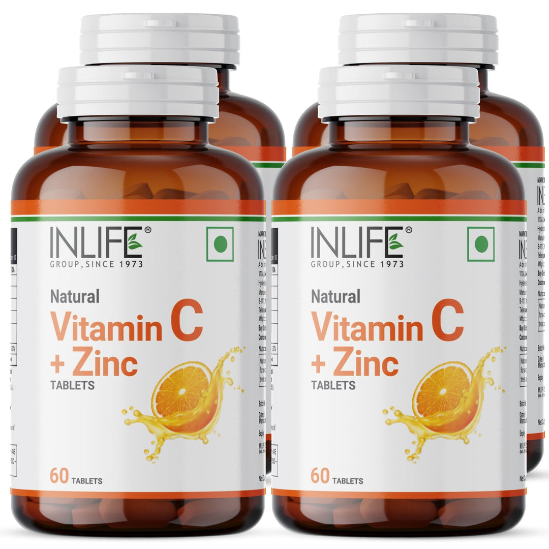 INLIFE Natural Vitamin C Amla Extract 1000mg with Zinc 10mg Supplement - INLIFE Healthcare (International)