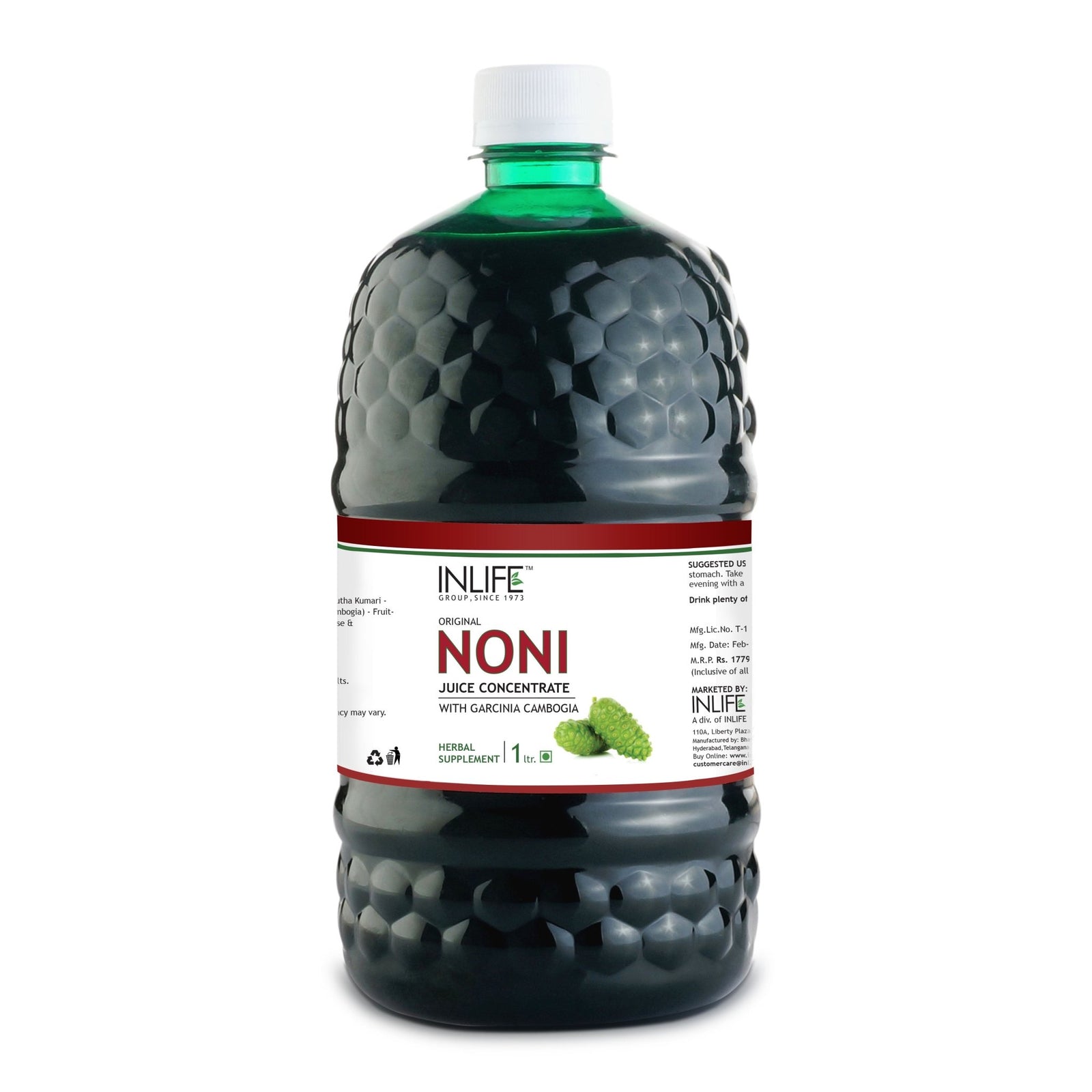INLIFE Noni Gold Fruit Juice Concentrate with Garcinia & Aloe Vera Liquid Drink - 1 Litre - INLIFE Healthcare (International)