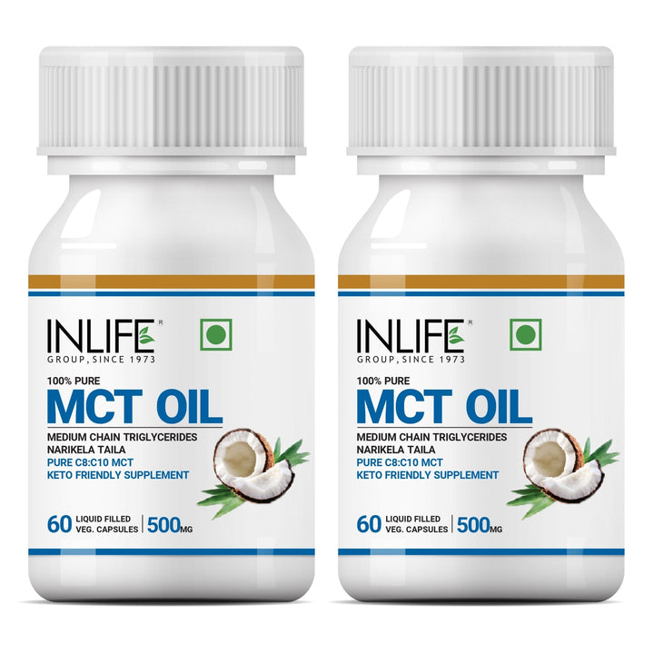 INLIFE Pure MCT Oil C8 C10 Keto Diet Friendly Supplement, 500mg - INLIFE Healthcare (International)