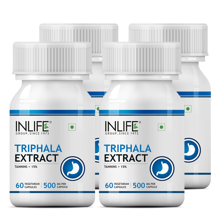 INLIFE Triphala Extract (Tannins > 15%) Amlaki, Haritaki and Bibhitaki, 500 mg - INLIFE Healthcare (International)