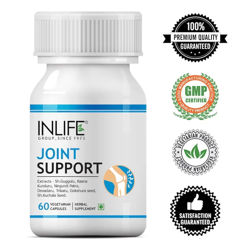 INLIFE Joint Support Supplement with Ayurvedic Herbs | Boswellia Serrata, Guggul, Tribulus, Rasna