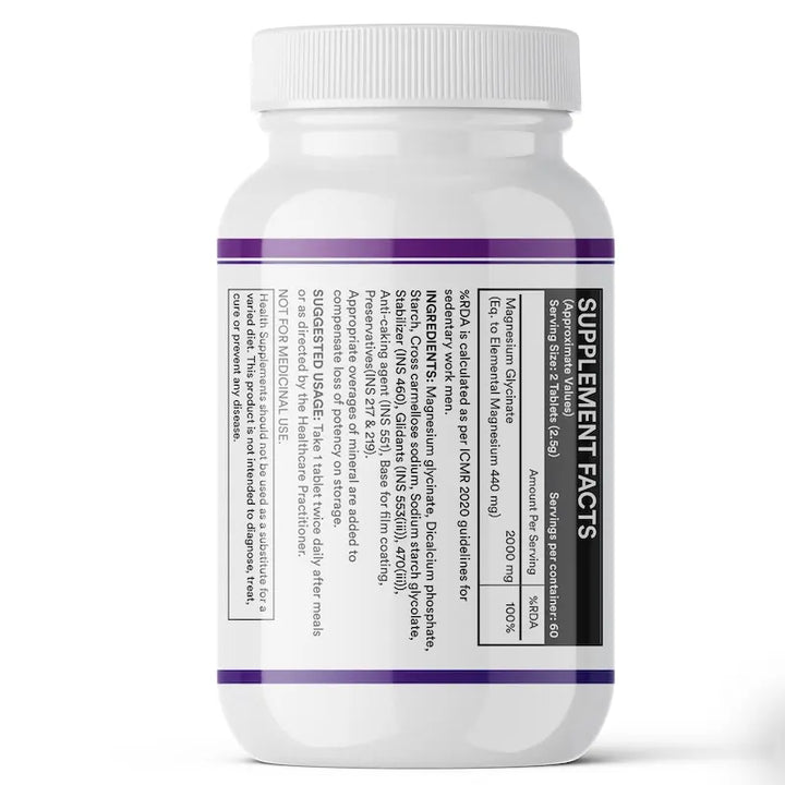 INLIFE Chelated Magnesium Glycinate Supplement 2000mg