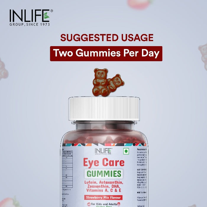 INLIFE Eye Care Supplement for Kids and Adults (Strawberry)