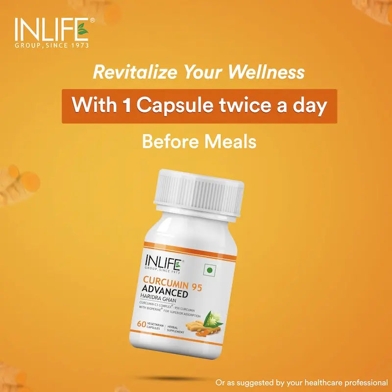 INLIFE Curcumin C3 Complex (95% Curcuminoids) & BioPerine Supplement