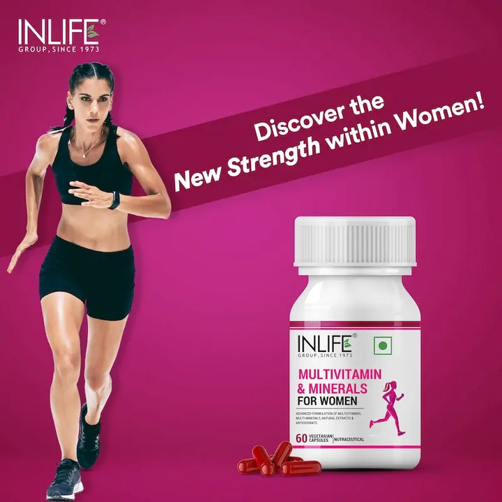 INLIFE Multivitamins & Minerals Antioxidants for Women Daily Formula Vitamins Supplement