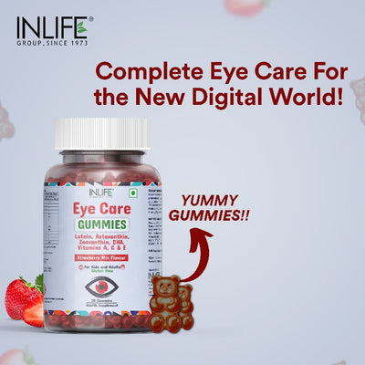 INLIFE Eye Care Supplement for Kids and Adults (Strawberry)