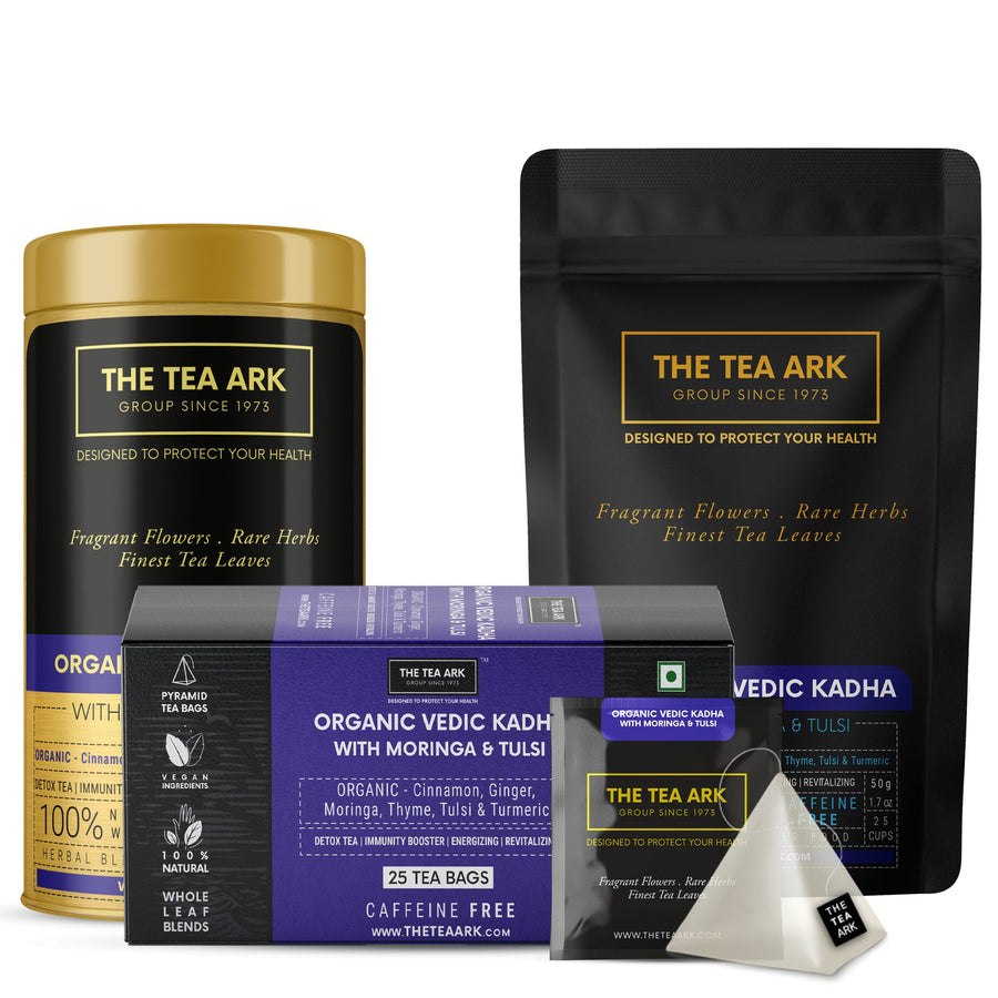 Vedic Kadha Detox Tea with Moringa & Tulsi, Immunity Booster - INLIFE Healthcare (International)
