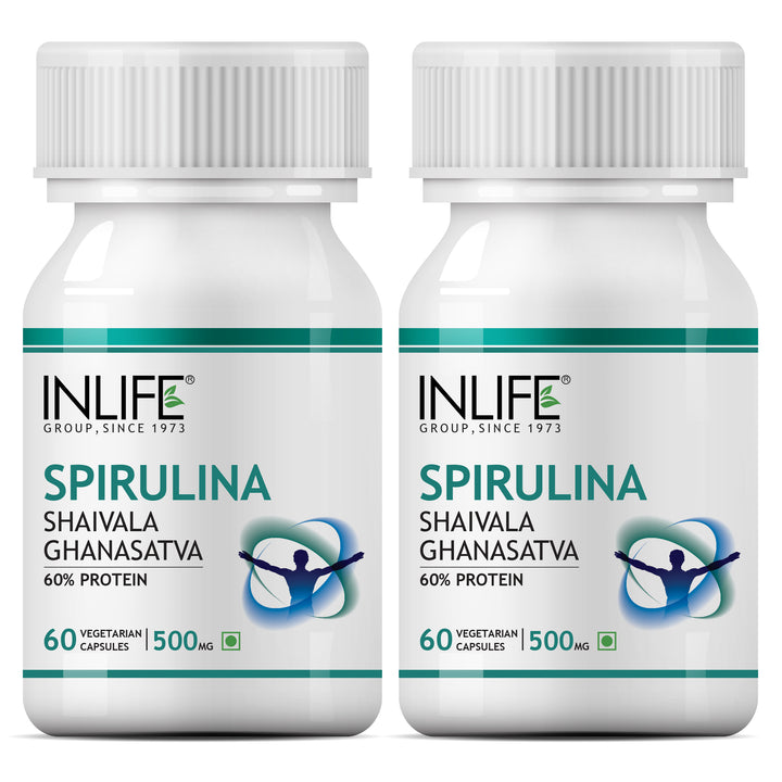 INLIFE Organic Spirulina Supplement, 500 mg
