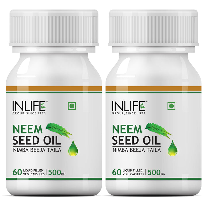 INLIFE Neem Seed Oil Supplement, 500mg