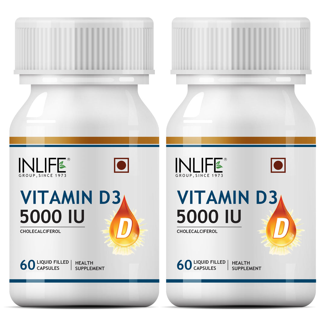 INLIFE Vitamin D3 Cholecalciferol 5000 IU