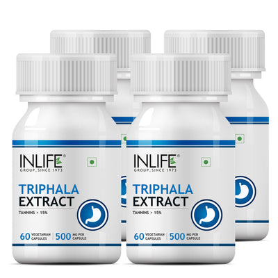 INLIFE Triphala Extract (Tannins > 15%) Amlaki, Haritaki and Bibhitaki, 500 mg