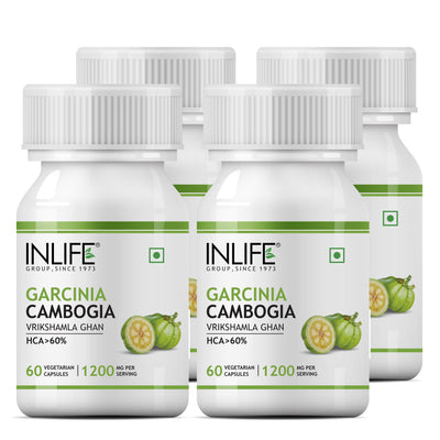 INLIFE Pure Garcinia Cambogia Fruit Extract (60% HCA) Supplement, 1200mg