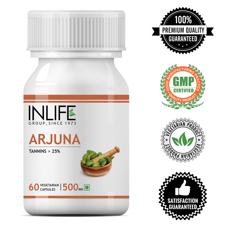 INLIFE Arjuna Extract Supplement, 500 mg