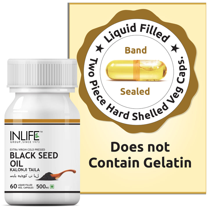 INLIFE Black Seed Oil Extra Virgin Cold Pressed, 500 mg