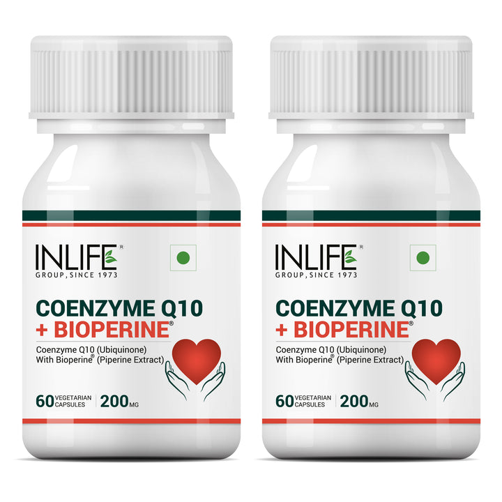 INLIFE Coenzyme Q10 CoQ10 200mg with Bioperine (Piperine) 8mg Supplement