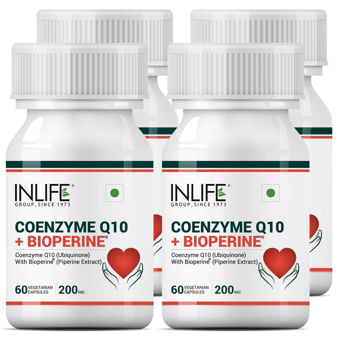 INLIFE Coenzyme Q10 CoQ10 200mg with Bioperine (Piperine) 8mg Supplement