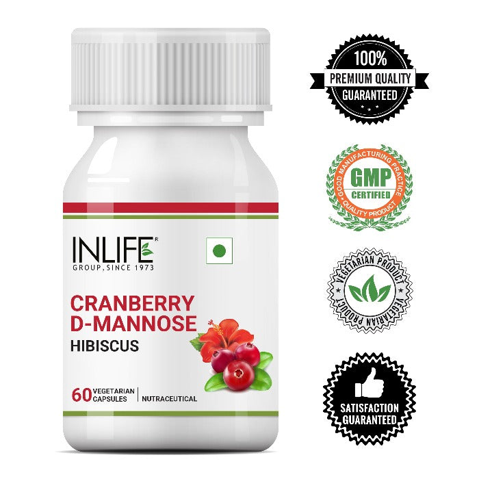 INLIFE Cranberry D-Mannose & Hibiscus Extract Supplement