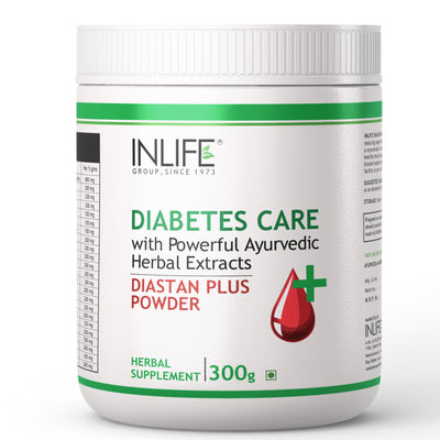 INLIFE Diastan Plus Powder Diabetes Care Ayurvedic Herbal Supplement, 300 grams