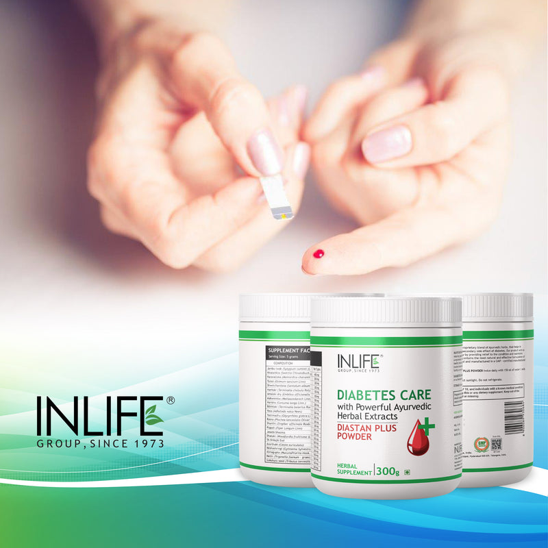 INLIFE Diastan Plus Powder Diabetes Care Ayurvedic Herbal Supplement, 300 grams