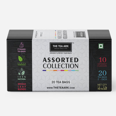 Assorted Collection Pyramid Tea Bags, 10 Variants 2 Pcs Each - 20 Tea Bags (2 Pack)