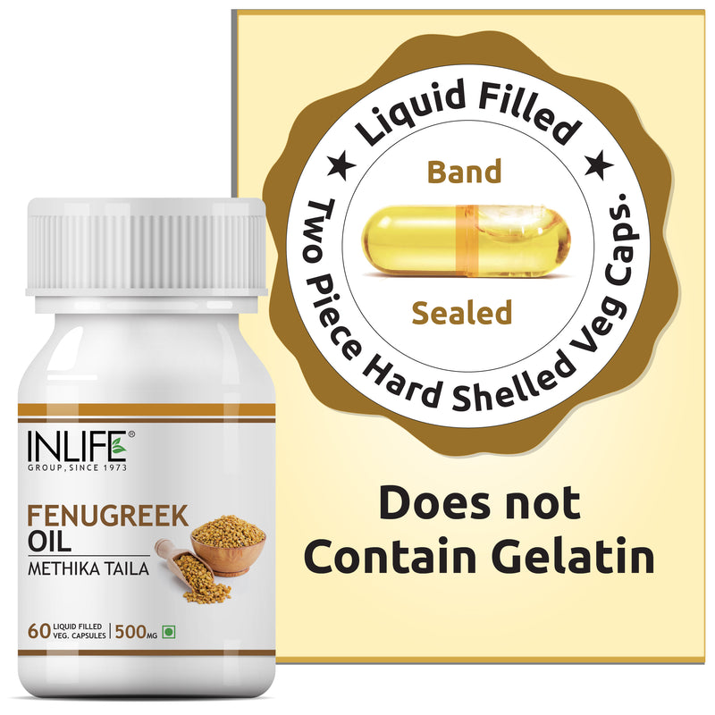 INLIFE Fenugreek Seed Oil Supplement, 500 mg