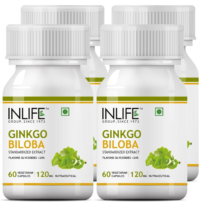 INLIFE Ginkgo Biloba Extract Glycosides > 24%, 120mg
