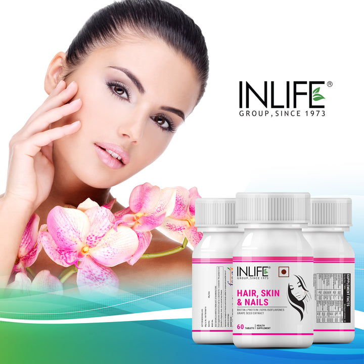 INLIFE Hair Skin Nails Supplement with Biotin Vitamins Minerals Amino Acids