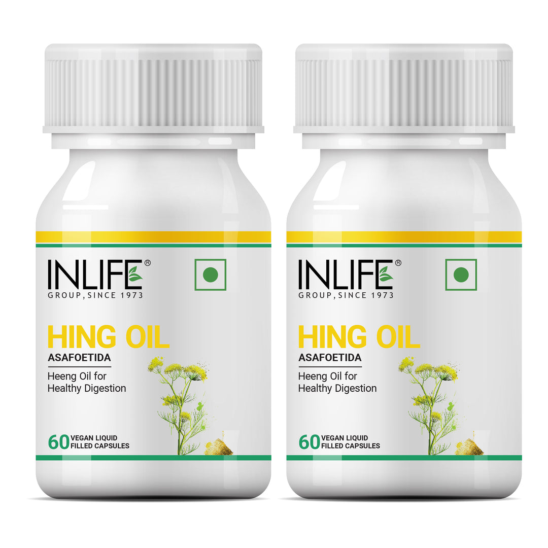 INLIFE Hing Oil Capsule (Asafoetida), Irritable Bowel Syndrome Supplement, 15mg